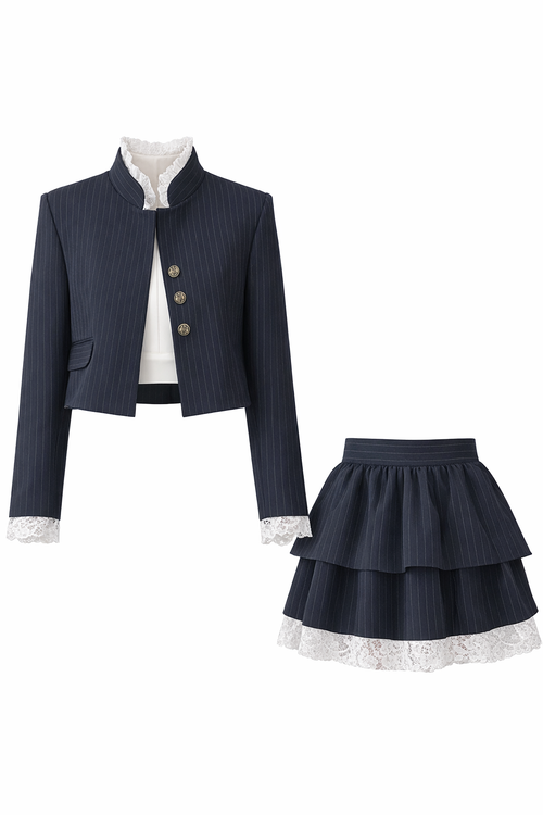 میتوانید این کت را با دامن هماژ ست کنید